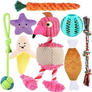 8 Pack Puppy Toys, Squeaky Plush Dog Toys for Small Dogs, Cute Puppy TeethingToy